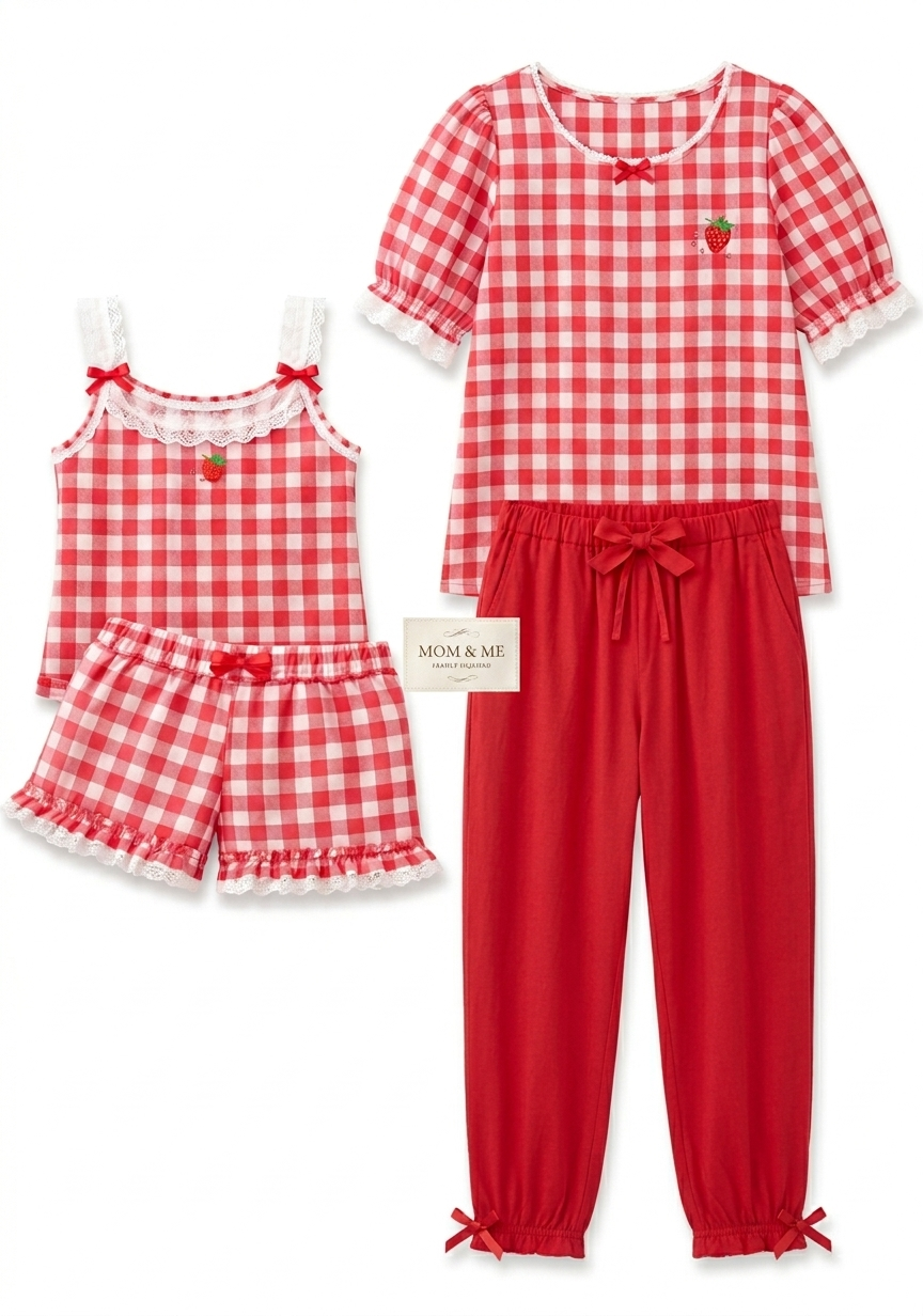 "Mama Berry" Gingham Day-to-Night Set